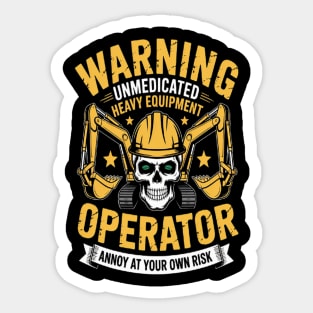 Heavy Equipment Operator Sticker